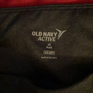 Old navy go dry gym pants 1x plus. Grey and blue